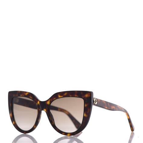 gucci cat eye sunglasses tortoise|Gucci oversized cat eye sunglasses.